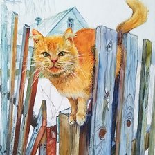 Схема вышивки «кот»