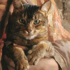 Схема вышивки «кот»