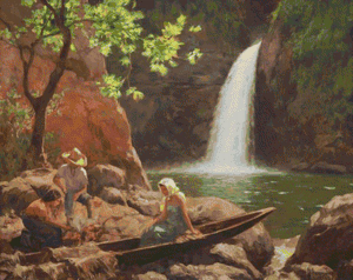 1949 Pagsanjan Falls - painting, amorsolo - предпросмотр