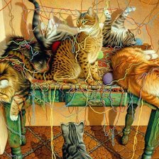 Схема вышивки «кот»