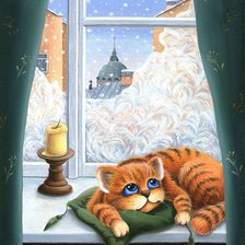 Схема вышивки «кот»