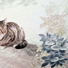 Схема вышивки «кот»