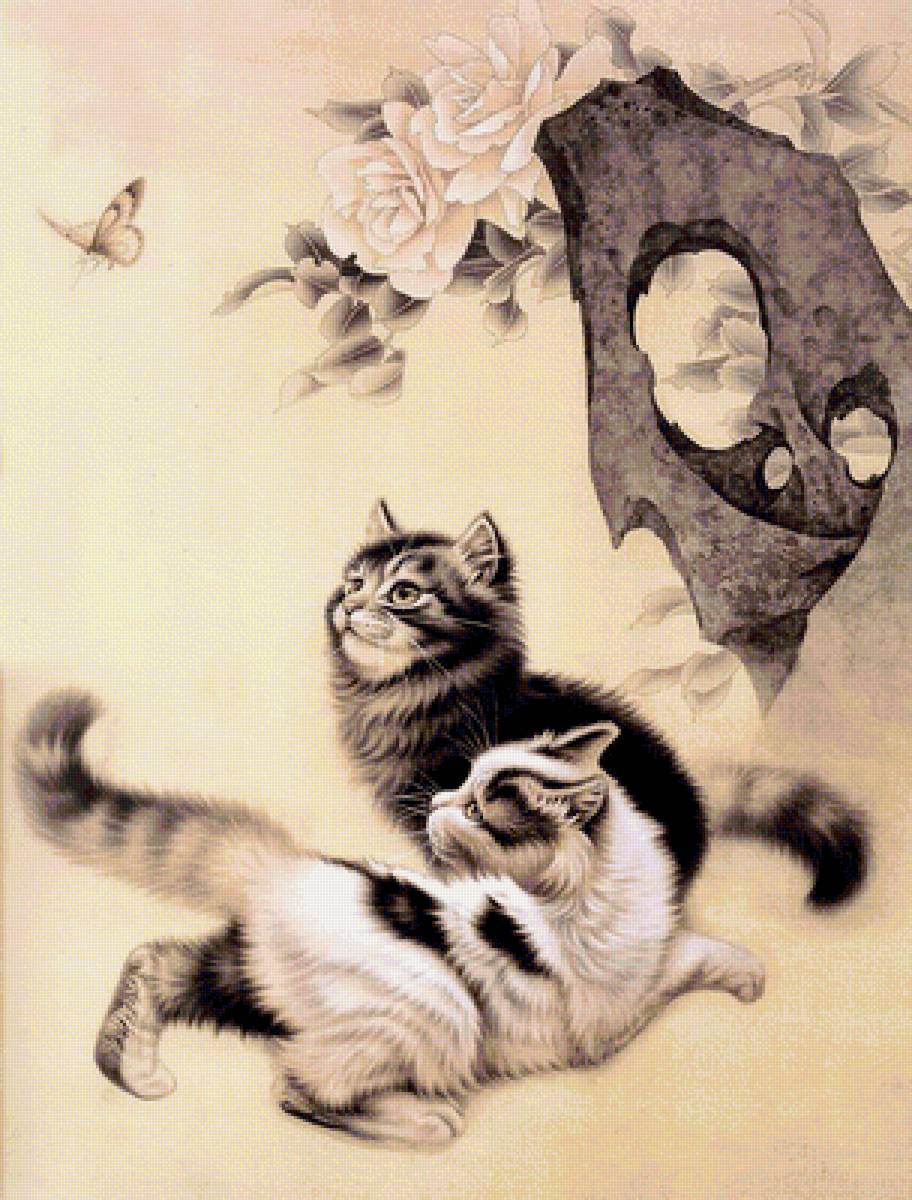 кот - животные, кот, портрет - предпросмотр