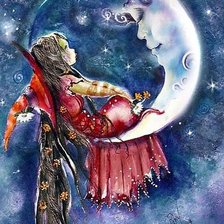 Схема вышивки «La Brujita  la Luna»