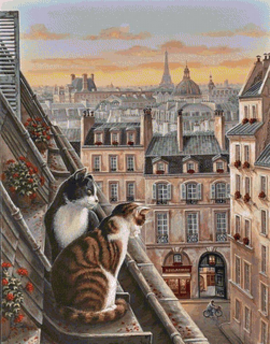 коты на крыше - предпросмотр