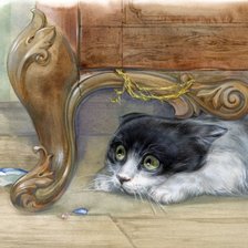 Схема вышивки «кот»