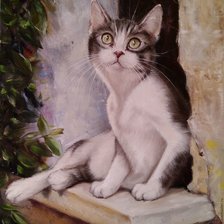 Схема вышивки «кот»