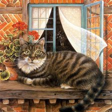 Схема вышивки «кот»