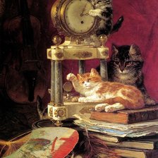 Схема вышивки «кот»