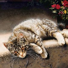 Схема вышивки «кот»