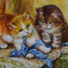 Схема вышивки «кот»