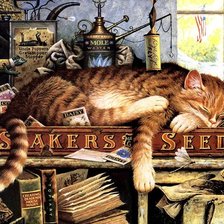 Схема вышивки «кот»