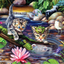 Схема вышивки «кот»