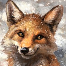 Схема вышивки «лиса»