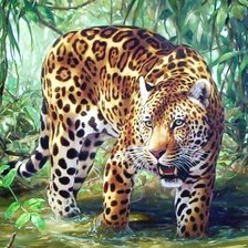 Схема вышивки «ягуар»