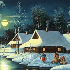 Схема вышивки «зима»