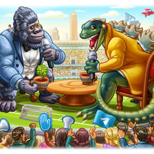 Схема вышивки «На стадионе»