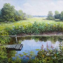 Схема вышивки «пруд»