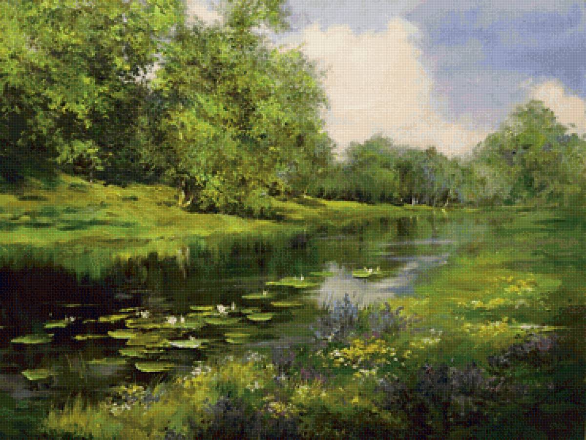 пруд - вода, природа, пруд - предпросмотр