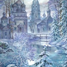 Схема вышивки «зима»