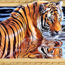 Схема вышивки «Серия "Хищники". Тигр»