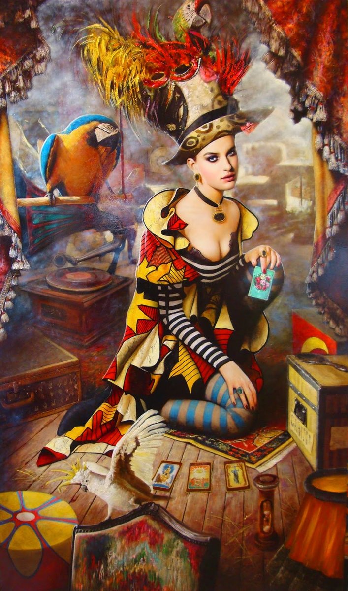 В Мухин - люди, дама, картина - оригинал