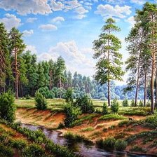 Схема вышивки «Лесной бор»