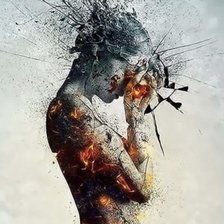 Схема вышивки «Девушка разбита»