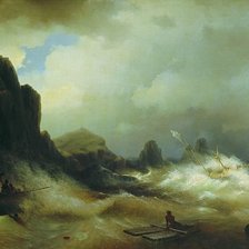 Схема вышивки «Айвазовский Корблекрушение»