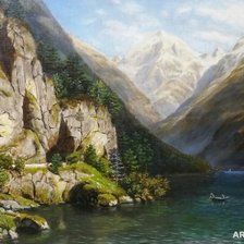 Схема вышивки «озеро»