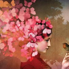 Схема вышивки «Девушка»