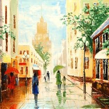 Схема вышивки «город»