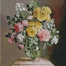 Схема вышивки «bouquet flores»