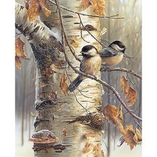 Схема вышивки «Синички»