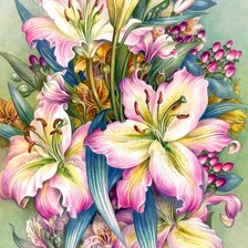 Схема вышивки «Цветы»