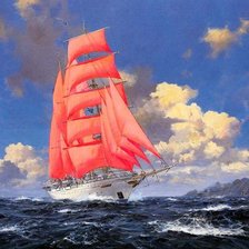 Схема вышивки «Алые паруса»