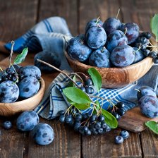 Схема вышивки «Натюрморт сливы»