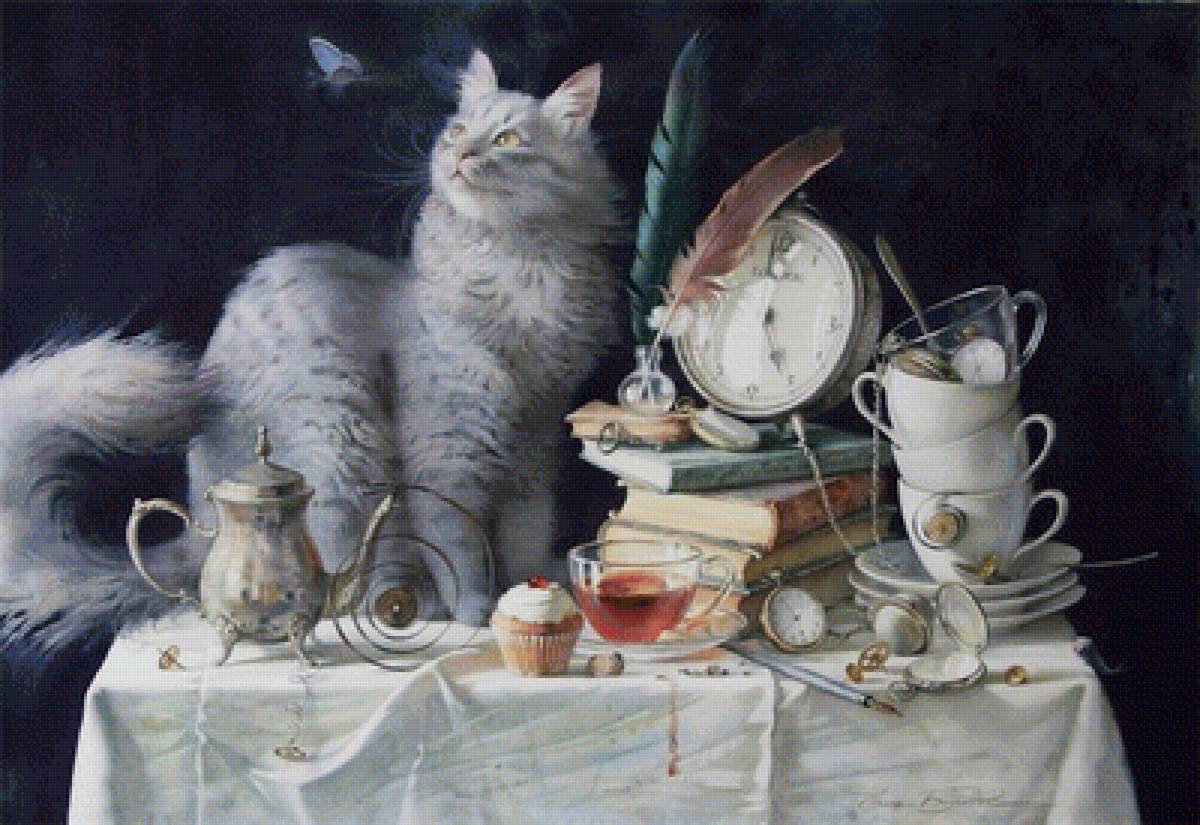 Е.Базанова - посуда, кухня, кот - предпросмотр