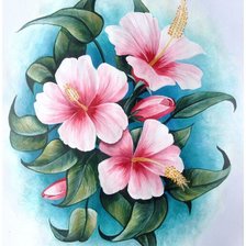 Схема вышивки «Гибискус»