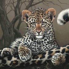 Схема вышивки «маленький леопард»