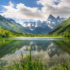 Схема вышивки «Горное озеро»