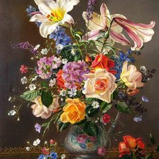 Схема вышивки «цветы»