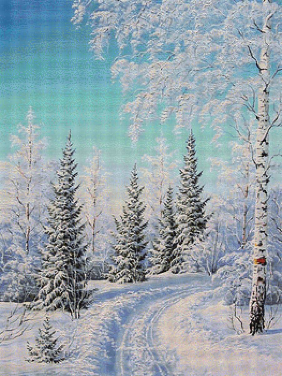 Зимняя сказка - сказка, зима, ели, деревья, лес - предпросмотр