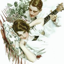 Схема вышивки «Серия "Ретро". Девушки Фишера»