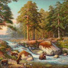 Схема вышивки «Рыбаки»