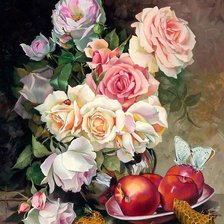 Схема вышивки «цветы»