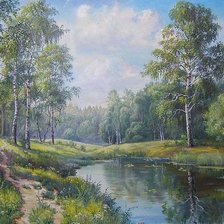 Схема вышивки «пейзаж»