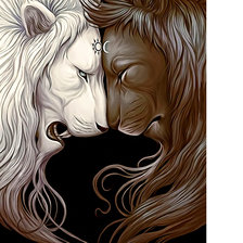 Схема вышивки «Серия "Хищники". Инь и Янь»