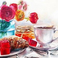 Схема вышивки «Завтрак»