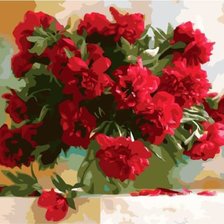 Схема вышивки «czerwone piwonie»